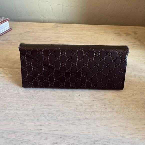 Gucci Brown GG Monogram Sunglass Eyeglass Hard Case - Picture 1 of 4